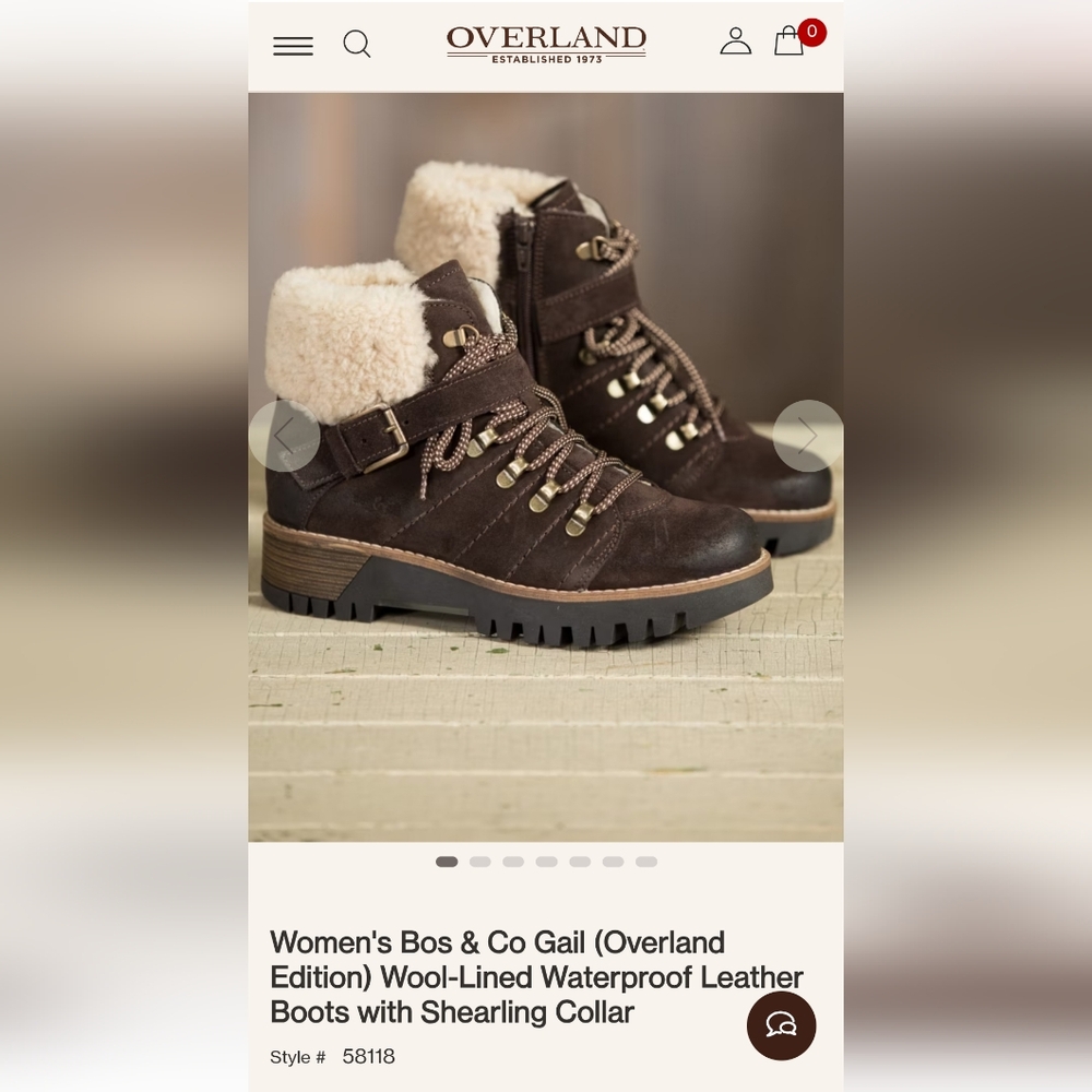 Bos & Co Gail Boots Women Sz 10 EU 41 Brown Suede Sheepskin Lining Shearling Mid